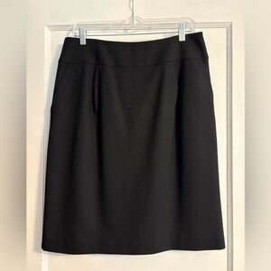 EUC Talbots Black Italian Wool Stretch skirt - with pockets!